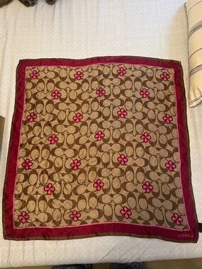 Coach 100% Silk Scarf